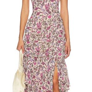 NWOT XS CLEOBELLA BRYCE Ankle Pink and White Women's Dress